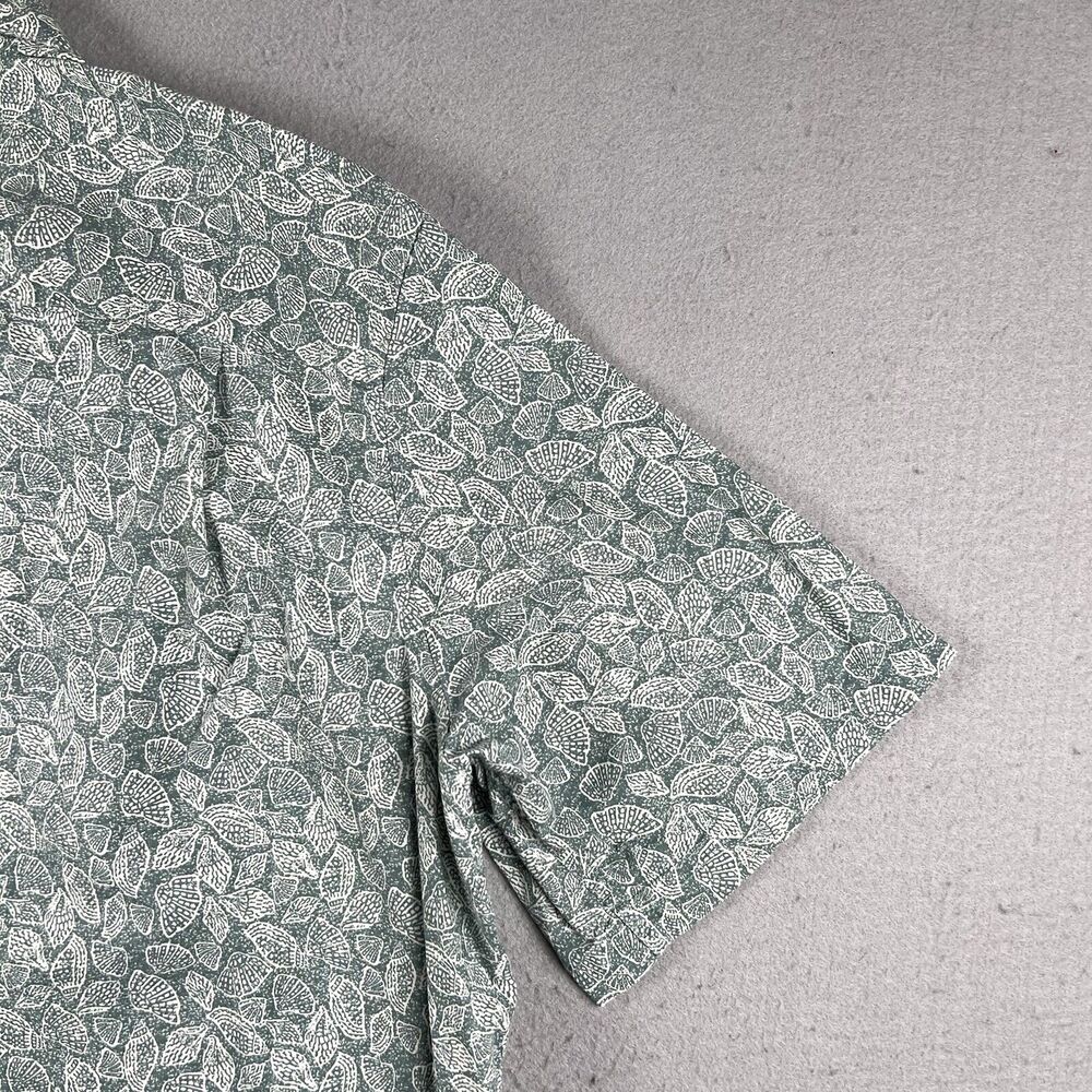 LL Bean Shirt Men’s‎ XL Green Shell Print Traditional Fit Shirt Sleeve Button Up - Picture 14 of 16